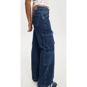 Cotton On Womens Cargo Wide Leg Jeans Nordic Blue High Rise Denim Size 6 NEW thumbnail 3