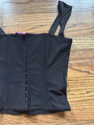 Edikted NWT Black Corset-Style Camisole Tank thumbnail 3