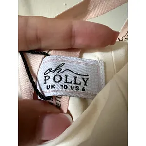 Oh Polly Floral Appliqué Midi Dress in Ivory Size 6 New thumbnail 5