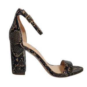 Madden Girl Beella Brown Faux Snakeskin Heeled Sandals Size 6 thumbnail 1