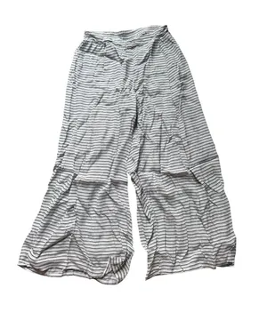 Faithfull The Brand Striped Wide-Leg Capri Pants in Navy and White M thumbnail 1
