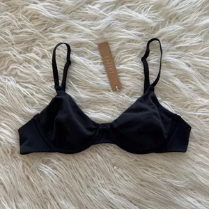 Skims Cotton Jersey T-shirt Bra Soot Size 30B thumbnail 2