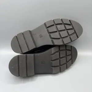 A New Day Chunky Penny Loafers Size 9.5 Black Faux Vegan Leather Dark Academia thumbnail 9