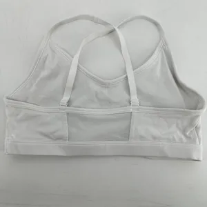Gymshark Ruched Sports Bra Crossover Medium Support Adjustable White XS thumbnail 3