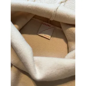 Kerisma Oversized Sweater Vest Cream Angora Blend Mock Neck Pocket S/M thumbnail 9