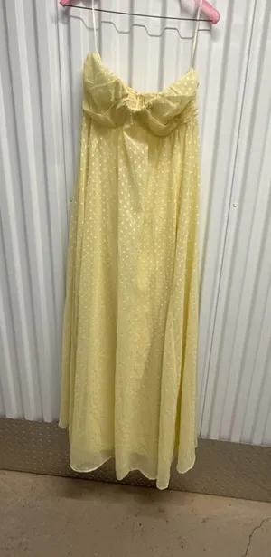 Hello Molly Secluded Grove Strapless Maxi Dress in Yellow thumbnail 1