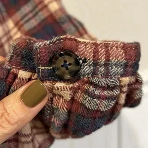 Free People Plaid Northern Bound Flannel Henley top size XS thumbnail 6