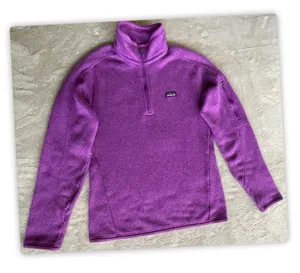 Patagonia Womens S Better Sweater 1/4 Zip Fleece Purple Pullover Jacket thumbnail 1