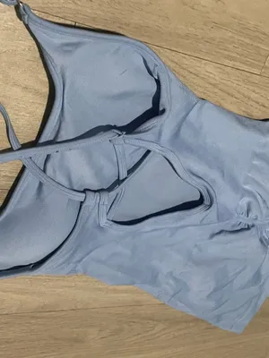 Light Blue Women's Seamless Romper Bodysuit thumbnail 3