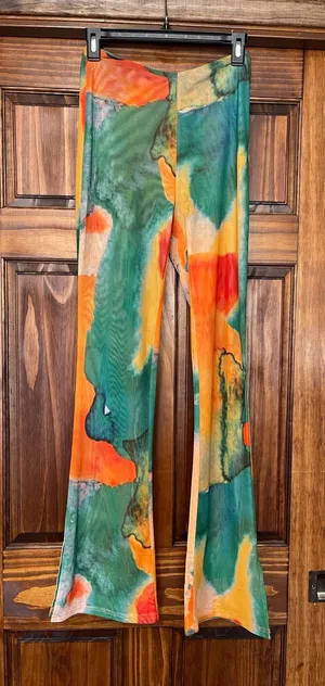 Tiger Mist Flare psychedelic legging, pant size medium thumbnail 1