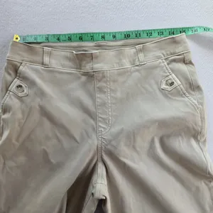 Spanx Stretch Twill Wide Leg Crop Pants Soft Sage‎ Beige 20312R Womens Large XL thumbnail 8