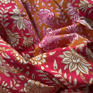 NWT FIGUE hayden Maxi skirt in batik floral raspberry print size 8 $498 cotton thumbnail 2