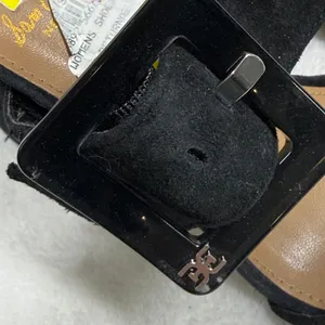 Sam Edelman Casey Black‎ Suede Block Heel Sandals Size 5 Square Toe Buckle Strap thumbnail 7