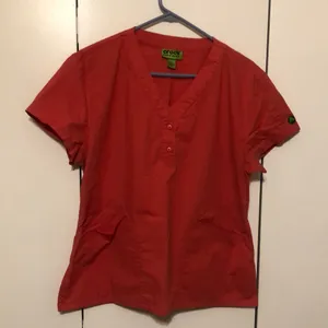 Crocs Medical Apparel Women’s Scrub Top Size Large Orange Color thumbnail 1