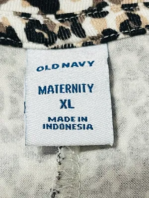 Old Navy Maternity Dress XL Animal Leopard Print Long Sleeve MIDI Nursing Flap thumbnail 12