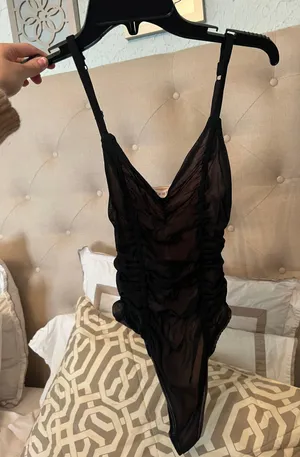 Urban Outfitters Out From Under Black Mesh Bodysuit thumbnail 4