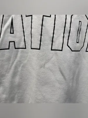 Victoria's Secret PINK Nation Campus Crew Sweatshirt White Black Medium thumbnail 5