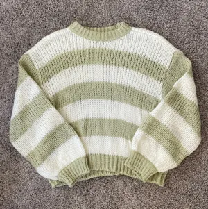 Grey Bandit Striped Balloon Sleeve Sweater thumbnail 1
