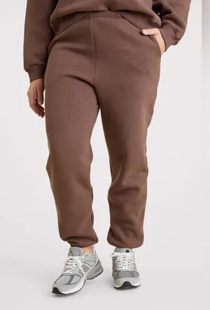 Nuuds Women’s Classic Sweatpants Size Medium Coffee Brown Loungewear Joggers EUC thumbnail 1