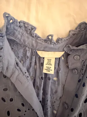 Light Blue Eyelet Dress H&M thumbnail 2