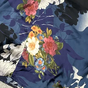 Lulus Wrap Dress Womens Small Put on a Smile Blue Floral Print Satin Maxi thumbnail 7