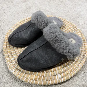 UGG Women’s Scuffette II Serein Slippers Slip-On Shearling Lined Black Sparkle 8 thumbnail 2