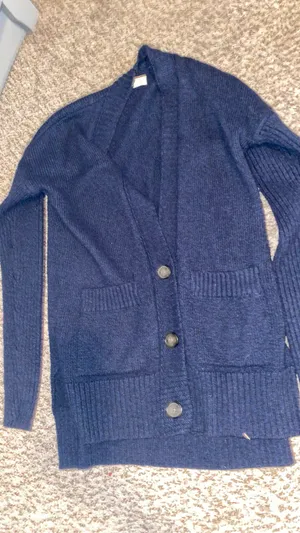 Hollister navy blue knit cardigan thumbnail 1