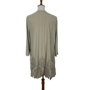 Soft Surroundings XL Tan Drape Open Front Long‎ Sleeve Cardigan Layering thumbnail 5