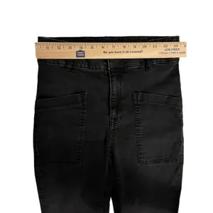 Zara Black Front‎ Pocket Straight Leg Cropped Thick Waistband Jeans Size 6 thumbnail 8