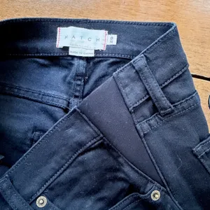 HATCH The Slim Under Belly Maternity Jeans Skinny in Jet Black Size 29 thumbnail 10