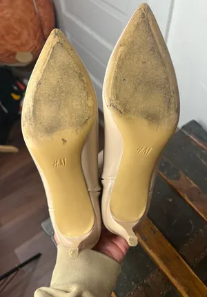 Vegan Beige Kitten Heel Pointed Toe Booties thumbnail 7