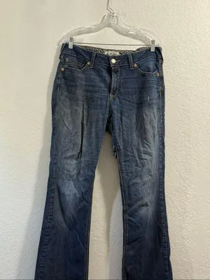 Ariat R.E.A.L Jeans Womens 32L Blue Bootcut Stretch Denim REAL PR Rosa Boot Jean thumbnail 2