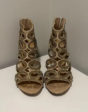 Antonio Melani Heels Gold Sparkly thumbnail 1