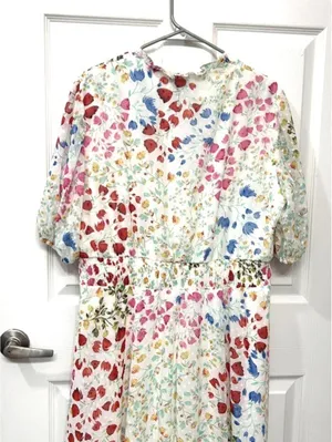 Maison Tara Bright Floral Midi Dress Garden Party Bloomcore Tea Party‎ Easter 16 thumbnail 15