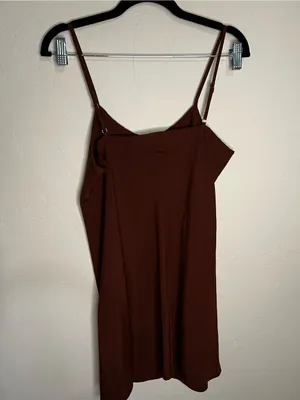 Nanette Lepore Chocolate Brown Slip Sexy Going Out Semi-Sheer Mini Dress thumbnail 7