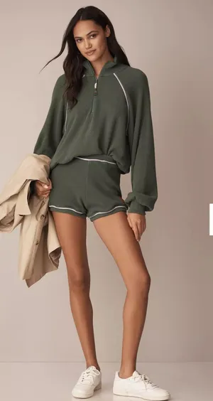 Anthropologie Maaji Shamrock Sunny Days Sweater and short waffle set thumbnail 1