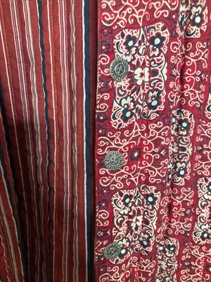 Source Unknown Red Patterned Open-Front Blazer Jacket Quilted Boho thumbnail 4