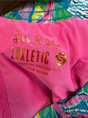 Lilly Pulitzer Luxletic Ocean Trail Short Formentera Turquoise Size small 1485 thumbnail 7