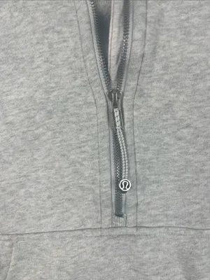 Lululemon Oversized Half-Zip heather gray scuba hoodie Size: XL/XXL thumbnail 3