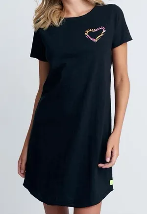 Lisa Todd Cotton Love Spell‎ Tunic Dress Embroidered Heart Size L thumbnail 1
