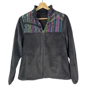 Fila Gray Colorful Stripe Fleece Full Zip Athletic‎ Jacket XS thumbnail 1