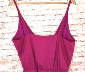 The Vanity Room | Magenta V-Neck Skort Romper thumbnail 3