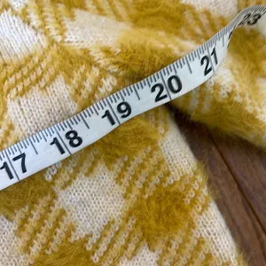 Susina yellow buffalo check cozy crewneck sweater small thumbnail 11