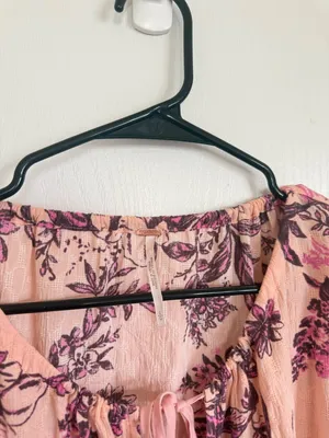 Free People Sun Baked Swing Dress Peach Combo thumbnail 3