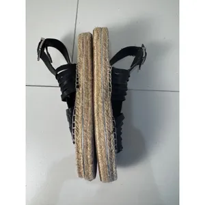 Rebecca Minkoff Espadrille Platform Sandals Women‎ 7.5 Leather Woven Minimalist thumbnail 5