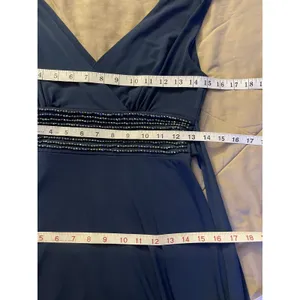 AGB Dress Sz 6 Blue Rhinestones Festival Evening Party Elegant Cocktail Retro thumbnail 12