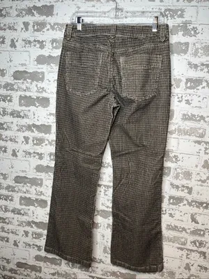 American Eagle | women velvet corduroy plaid bootcut pants thumbnail 8