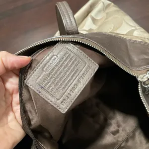 Coach Laura Large Tote With Tan And Metallic‎ Brown Leather thumbnail 9