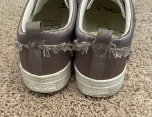 Purple Satin Slip On Sneakers thumbnail 4