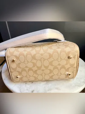 NWT Coach Rowan Satchel Bag in Blocked Signature Canvas-Light Khaki Multi CH486 thumbnail 13